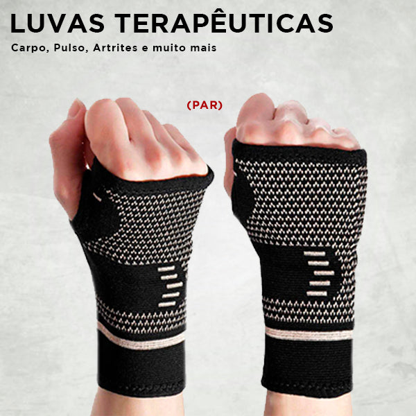 Luva KOPRESS com Velcro - Artrite, Túnel do Carpo e afins